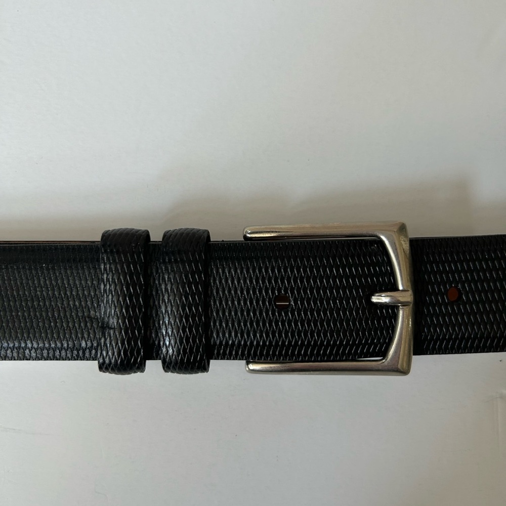 Lejon Hamilton Black Italian Calfskin embossed diamond design Size 36